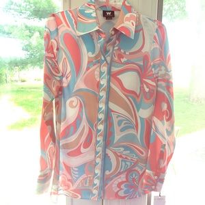 W by Worth Pucci-style Blouse - New with Tags